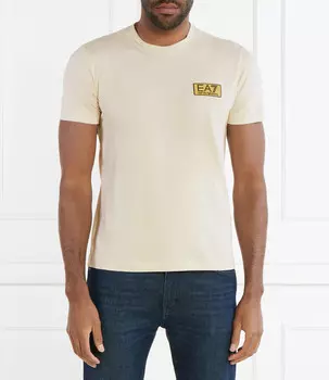 Футболка EA7 Regular Fit, бежевый