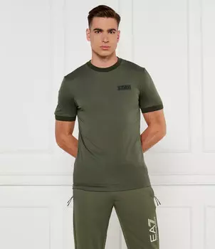 Футболка EA7 Regular Fit, оливково-зеленый