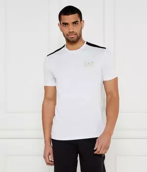 Футболка Ea7 Slim Fit, белый / черный