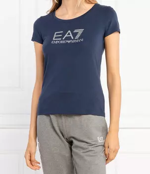 Футболка EA7 slim fit, темно-синий