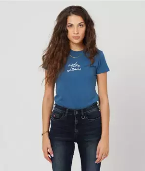 Футболка Earthart Retro Jeans, бирюзовый