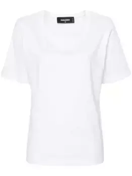 Футболка Easy Fit с кристаллами DSQUARED2, белый