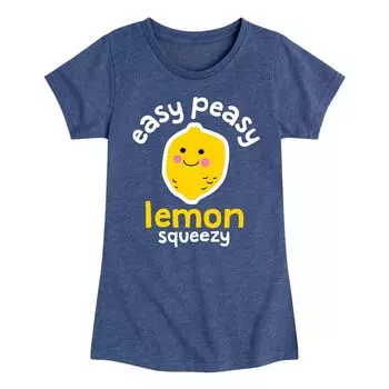 Футболка Easy Peasy Lemon Squeezy для девочек 7–16 лет с рисунком Licensed Character, синий