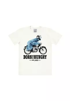 Футболка Easyfit Cookie Monster — Born To Be Hungry LOGOSHIRT, цвет Almost White