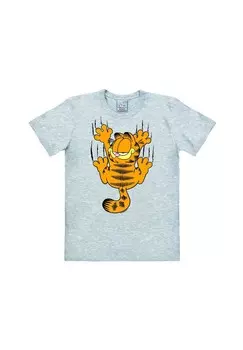 Футболка Easyfit Garfield - Царапины LOGOSHIRT, цвет Grey-melange