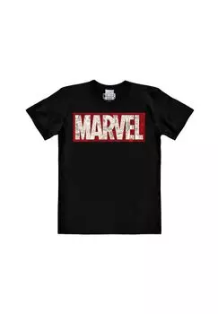 Футболка Easyfit из комиксов Marvel - Логотип Marvel LOGOSHIRT, черный