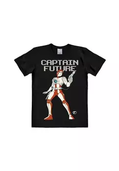 Футболка Easyfit Капитан Будущее LOGOSHIRT, черный
