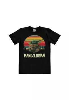 Футболка Easyfit Mandalorian - Маленький Йода LOGOSHIRT, черный