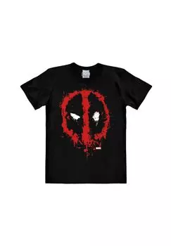 Футболка Easyfit Marvel Comics - Лицо Дэдпула LOGOSHIRT, черный