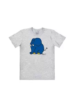 Футболка Easyfit Шоу с мышкой - слон LOGOSHIRT, цвет Grey-melange