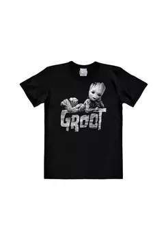 Футболка Easyfit Стражи Галактики - Грут LOGOSHIRT, черный