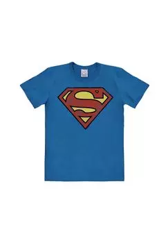 Футболка Easyfit Superman — логотип LOGOSHIRT, цвет Azure Blue