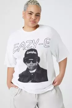 Футболка Eazy-E с рисунком большого размера Forever 21, белый