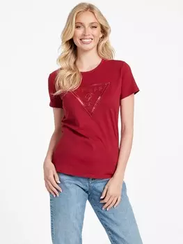 Футболка Eco Mellie с круглым вырезом Guess Factory, цвет Beet Juice Red