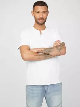 Футболка Eco Ricky с разрезом Guess Factory, цвет Pure White