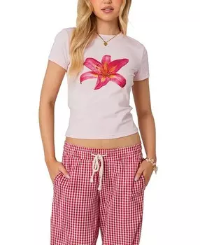 Футболка Edited Daylily Edikted, розовый