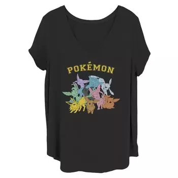 Футболка Eeveelutions с изображением покемонов больших размеров для юниоров «Gotta Catch 'Em All» Licensed Character