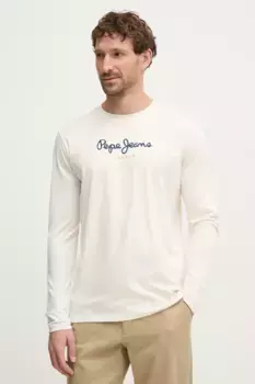 Футболка Eggo из хлопка Pepe Jeans, бежевый