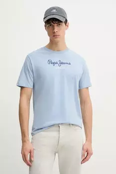 Футболка Eggo из хлопка Pepe Jeans, синий