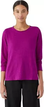 Футболка Eileen Fisher Crew Neck Long Sleeve Tee, цвет Rhapsody