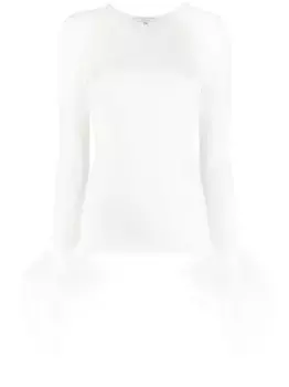 Футболка Elektra с перьями MANURI, белый