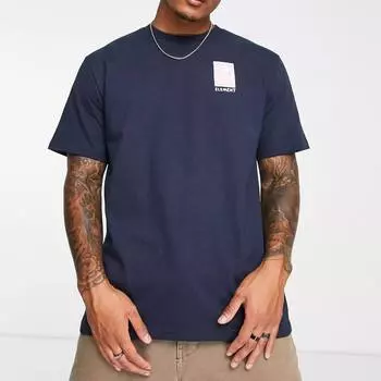 Футболка Element Brush Back Print, темно-синий