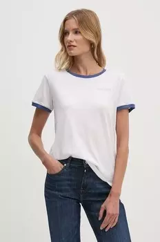 Футболка ELISE из хлопка Pepe Jeans, белый