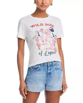 Футболка Eliza с широкими боковыми вставками L'AGENCE, белый