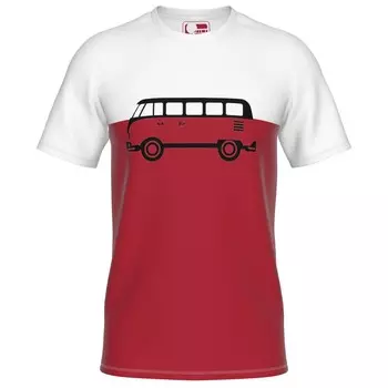 Футболка Elkline Kid's Four Wheels To Freedom Abfahrt, цвет Dark Red/Off White