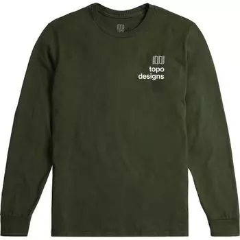 Футболка Ellipse с длинными рукавами мужская Topo Designs, темно-зеленый