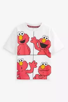 Футболка Elmo с короткими рукавами и лицензией Next, белый