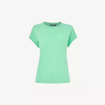 Футболка Ember из хлопка и льна с накладными карманами Whistles, зеленый