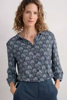 Футболка Embrace с рукавом 3/4 из джерси Seasalt Cornwall, синий