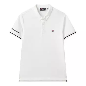 Футболка embroidery logo sports short sleeve polo white Fila, белый