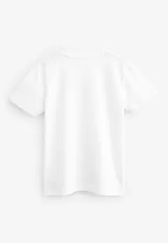 Футболка EMBROIDERY TEXTURED SHORT SLEEVE, REGULAR FIT Next, белый