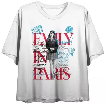 Футболка Emily in Paris с рисунком Sketch Art для юниоров Licensed Character, белый