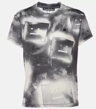 Футболка Emmbar Face Acne Studios, мультиколор
