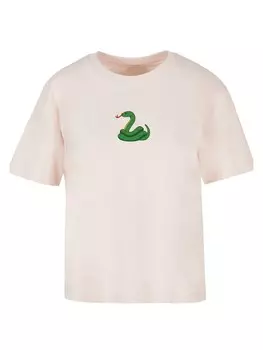 Футболка emoji couture Ladies Everyday Tee Snake sequins, розовый