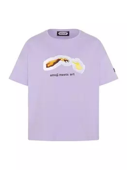 Футболка Emoji, фиолетовый