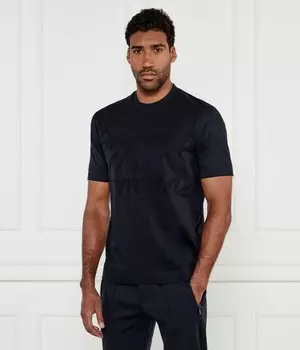 Футболка Emporio Armani хлопковая с круглым вырезом, синий