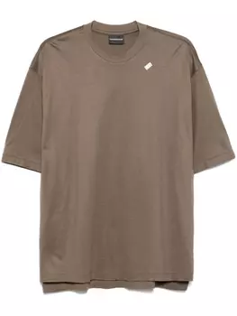 Футболка Emporio Armani из джерси, коричневый
