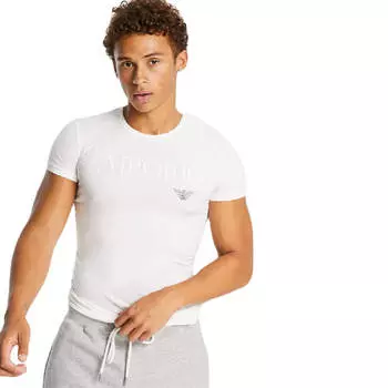 Футболка Emporio Armani Loungewear Text Logo Lounge, белый