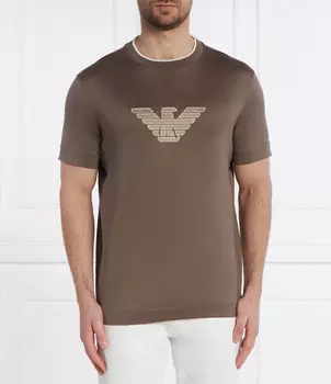 Футболка Emporio Armani Regular Fit, бежевый