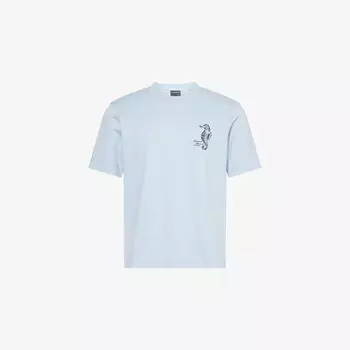 Футболка Emporio Armani Seahorse с круглым вырезом, синий