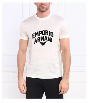 Футболка Emporio Armani Slim Fit, белый / черный