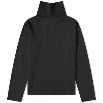 Футболка Enderson с длинным рукавом Acne Studios с высоким воротником и воротником-стойкой, черный