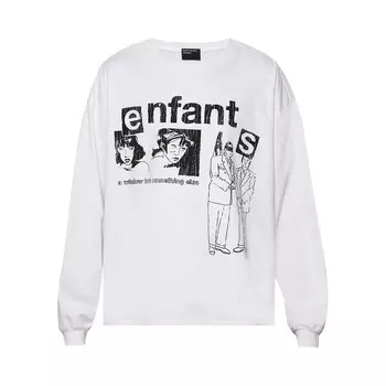 Футболка Enfants Riches Déprimés Window Into Something Else Long-Sleeve T-Shirt 'White/Black', белый