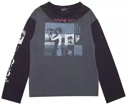 Футболка Enfants Riches Dprims Benny's Video Assemblage Long-Sleeve T-Shirt 'Faded Black', черный