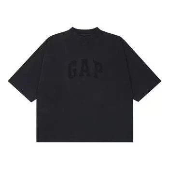 Футболка engineered by balenciaga ss22 dove 3/4 sleeve washed t-shirt 'black' Yeezy Gap, черный
