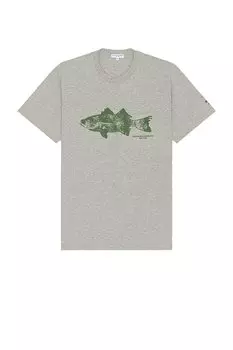 Футболка Engineered Garments Printed Cross Crew Neck, серый